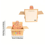 carte pop up anniversaire homme nu ballons happy birthday enveloppe ruban orange multicolore festive