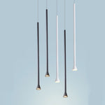 Lampes suspendues modernes cylindriques cloche noir blanc minimaliste chambre salon étude