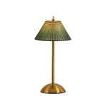 lampe table classique or tissu vert franges ambre opacité tactile rechargeable chambre coucher ambiance