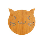 tapis table carré bois motif animaux anti dérapant moderne naturel décors cuisine