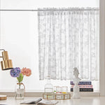 rideau blanc fleurs transparent classique fenêtre moderne polyester