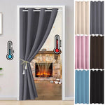 rideau moderne polyester opaque gris beige rose bleu marron noir uni occulter porte chambre