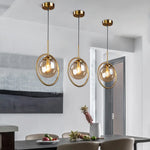 suspension or transparent moderne lampe pendentif verre boule chambre salon étude hall