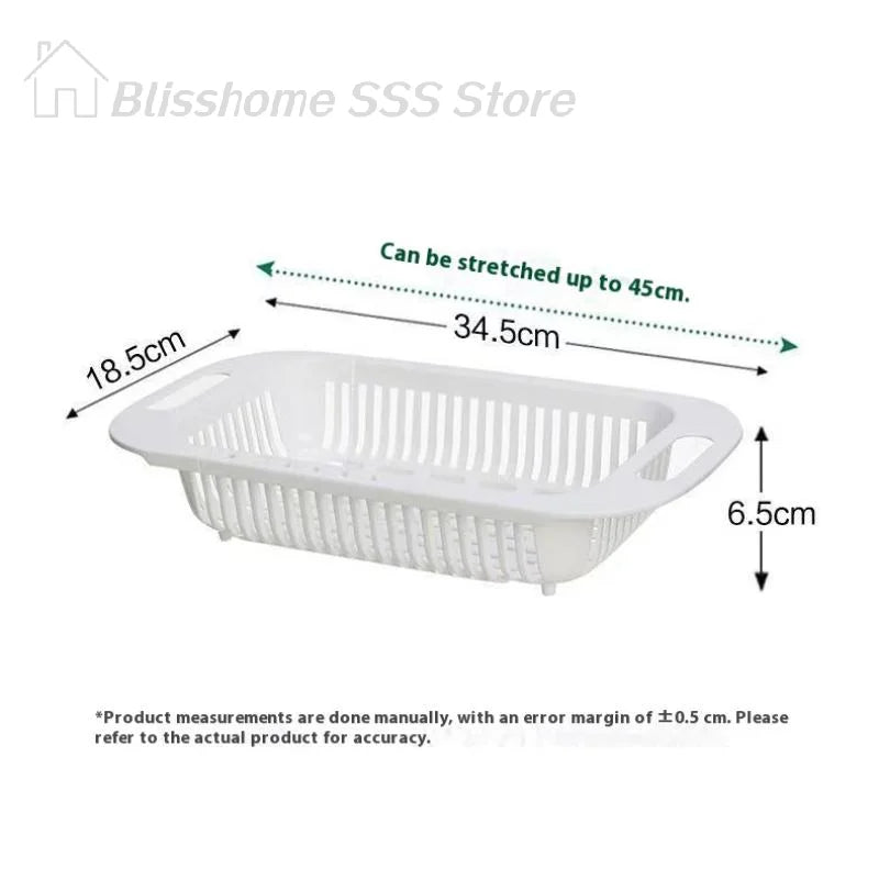 panier cuisine blanc gris rayures moderne réutilisable taille réglable poignées fruits légumes