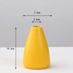 vase moderne céramique jaune sans plante décoration salon hydroponique pot fleur table