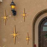 décorations murales étoiles métal or argent modernes 17.8cm 21cm 35cm 6cm