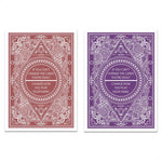 Cette image présente deux cartes de jeu illustrées avec des motifs géométriques et la phrase "Si vous ne pouvez pas changer les cartes, changez la façon dont vous jouez votre main".