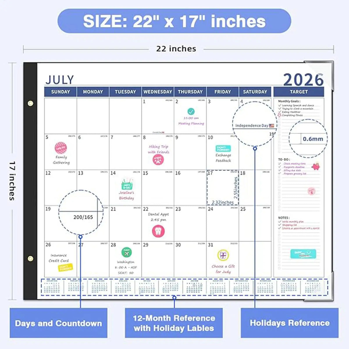 calendrier mural blanc moderne maison organisation temps gestion quotidien hebdomadaire mensuel