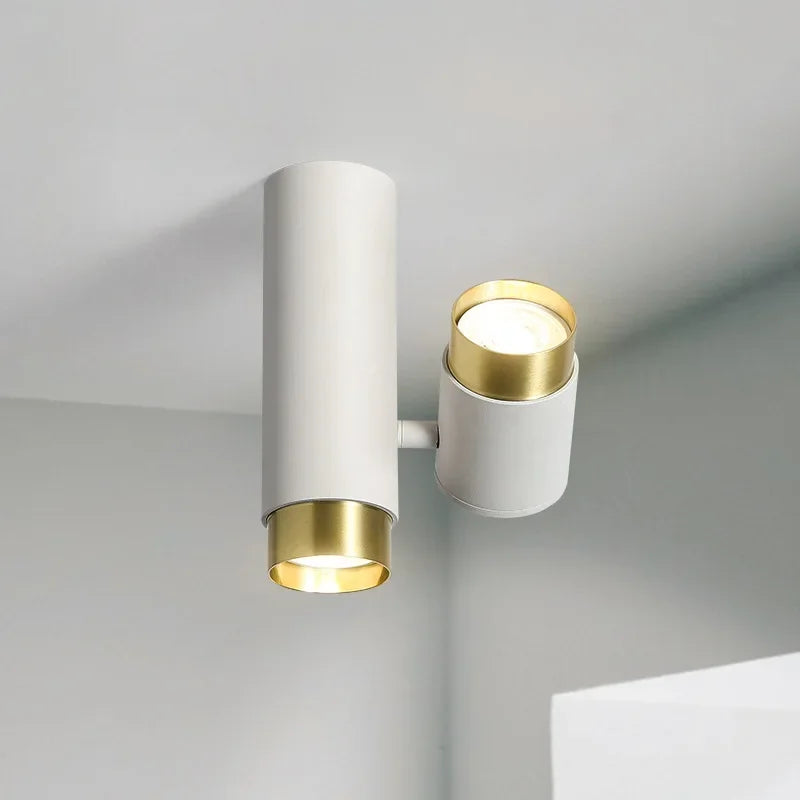 Spot LED moderne réglable argent noir blanc doré monté surface chambre cuisine salle manger