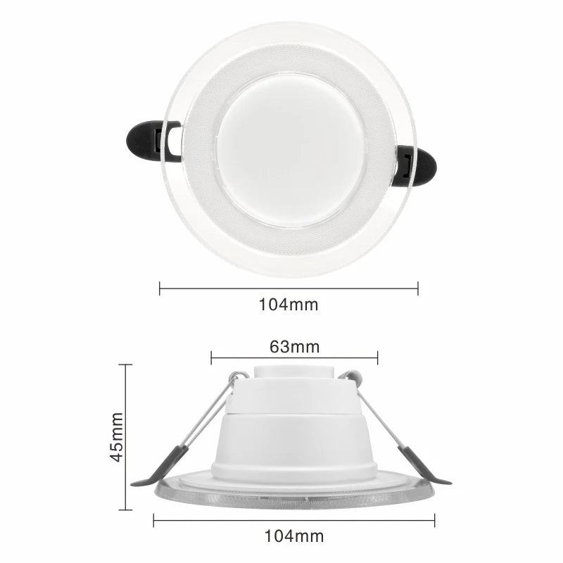 spots led blancs modernes 104mm 63mm 45mm 6w 220v opaques 10 pièces