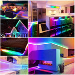 ruban led flexible multicolore moderne controle wifi bluetooth 12v 96leds