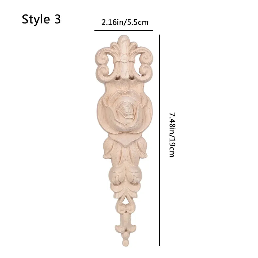 appliques decoratives bois floral sculptees baroques naturelles decoration murale farmhouse classic