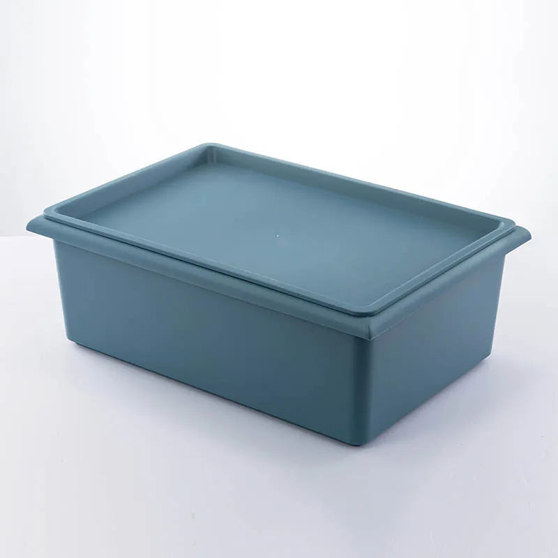 boîtes rangement modernes bleu orange jaune mat opaques plastique cosmétiques bijoux papeterie téléphone portable
