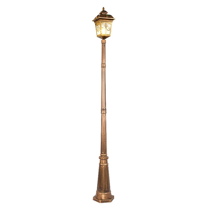 lampe rue or noir classique vintage éclairage public ip65 led aluminiumextérieur industrielle fixe base