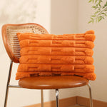 coussins peluche orange moderne non toxique 100 polyester tissu franges salon chambre