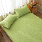 taies d'oreiller broderie feuilles fleurs vert clair imperméable polyester classique 74cm simple respectueux environnement