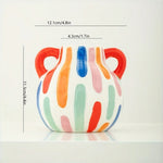 vases décoratifs modernes motifs abstraits colorés aspect texturé opacité totale décoration intérieure
