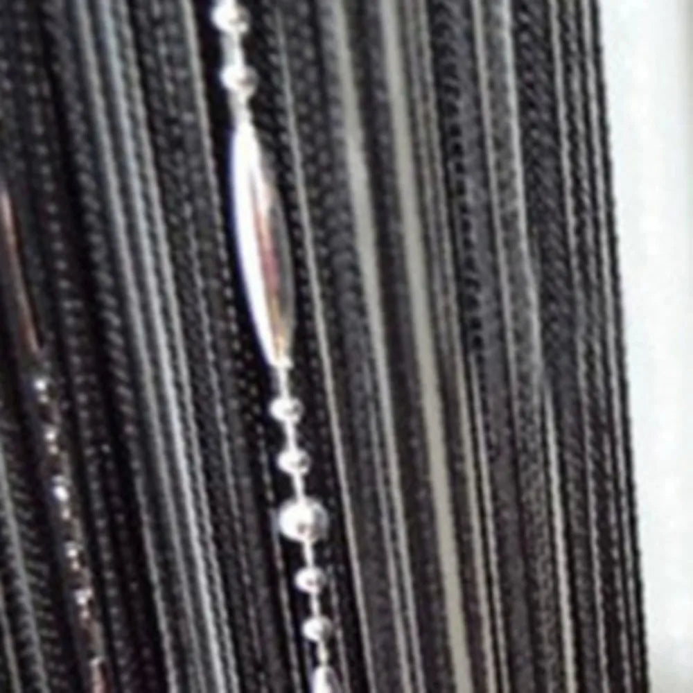 rideau chaînes noir beige rouge vert moderne translucide echangement possible