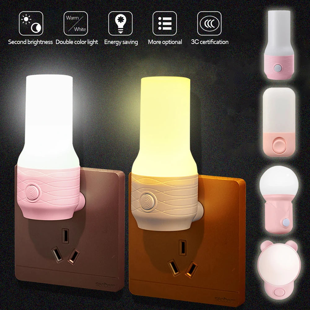 lampe nuit veilleuse led rose blanc texture tissu moderne adhésif contrôle flux lumineux économieénergie