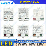 alimentation led 12v 24v 6w 10w 12w blanc moderne compact deux boutons deux bornes