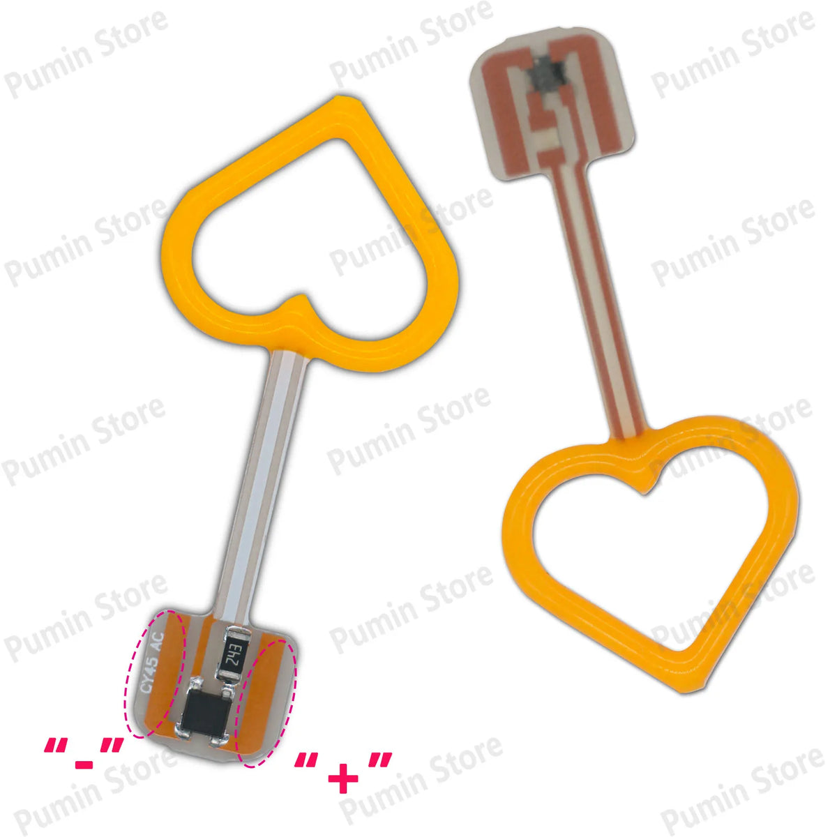 clé lumineuse led cœur étoile sapin cadeau moderne orange adhésif puce led motifs géométriques