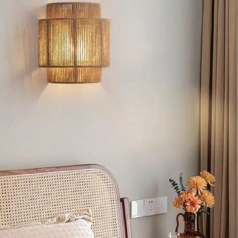 lampe murale moderne bois marron clair éclairage quotidien cuisine salle manger chambre coucher