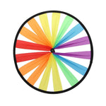 roue vent multicolore moderne rayures diagonales tringle extérieur jardin decoration
