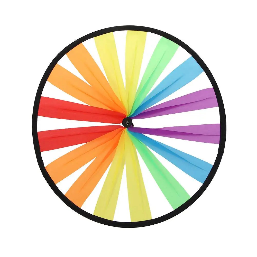 roue vent multicolore moderne rayures diagonales tringle extérieur jardin decoration