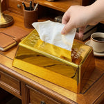 boîte mouchoirs or brillant moderne imprimé fine gold 9999 net 1000g