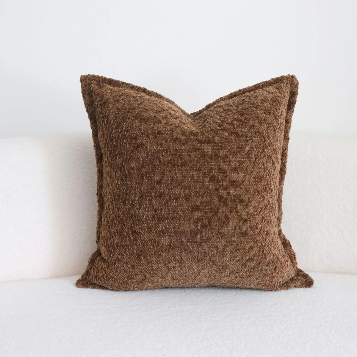 housse coussin carré moderne marron géométrique polyester 45x45cm 30x50cm decoration intérieure jacquard opaque