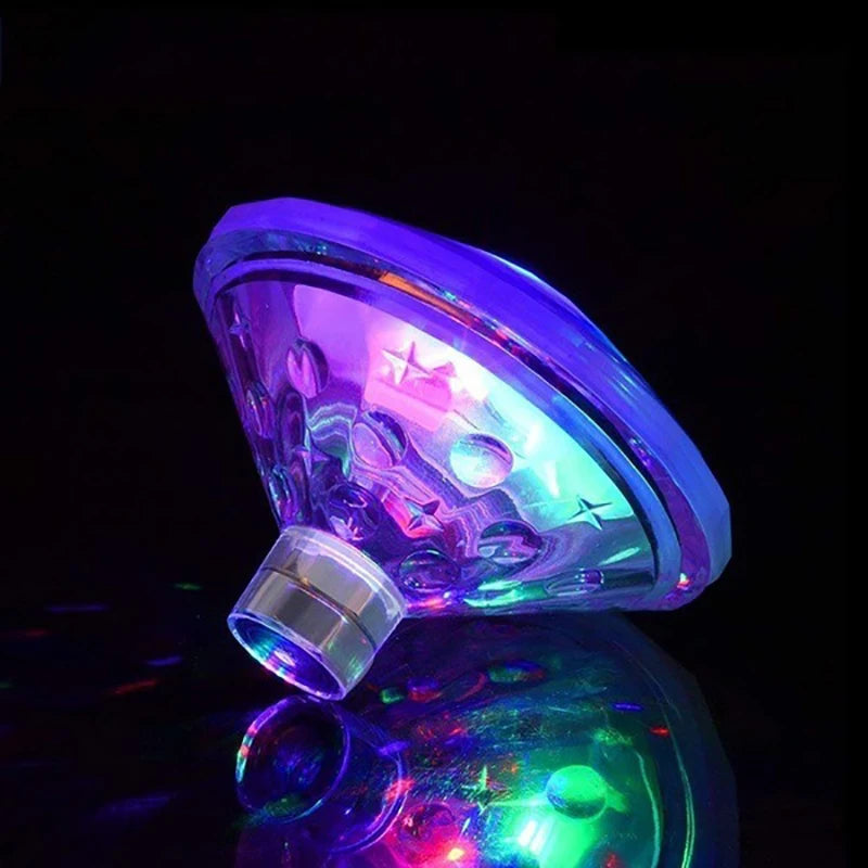 projecteur led flottant sous marin piscine jacuzzi lumière rgb transparent argenté festive moderne