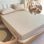 housse lit coton élastique uni moderne blanc bleu marine beige rose