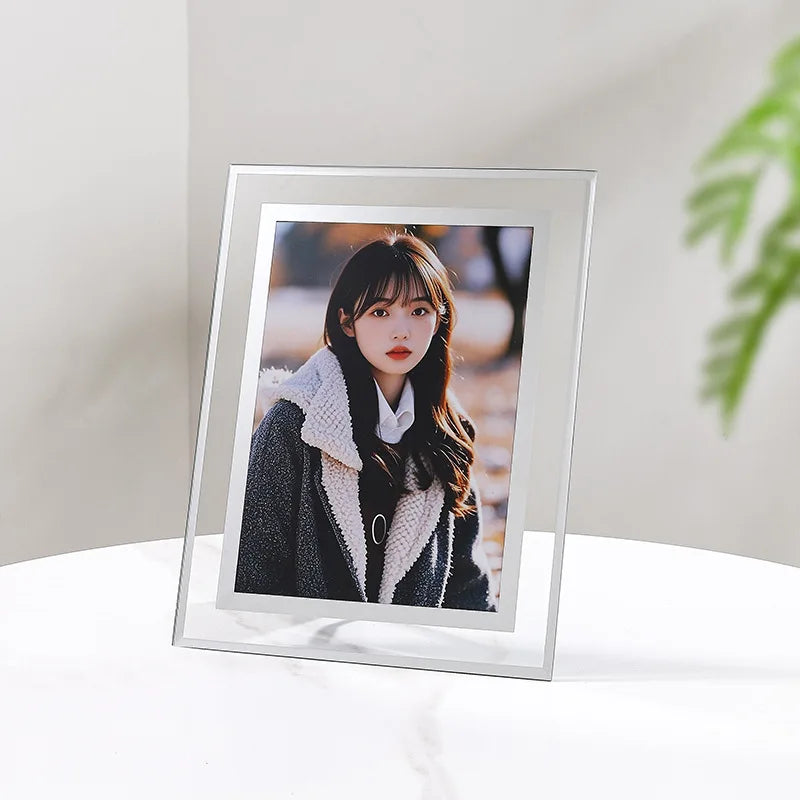 cadre photo acrylique transparent moderne maison décoration murale table simple