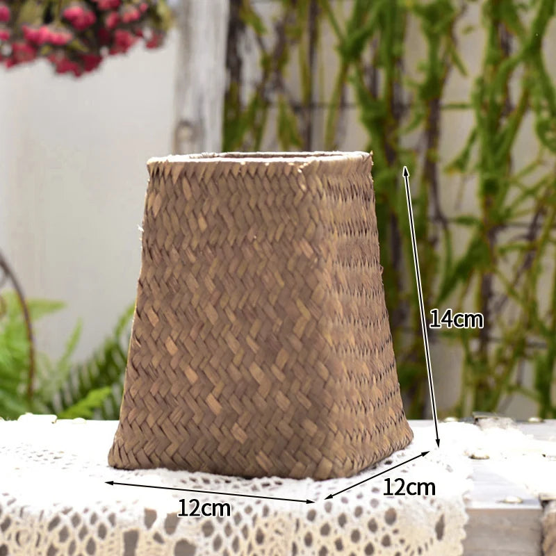 vases rotin tressé naturel rustique décoration maison fleurs séchées réutilisable