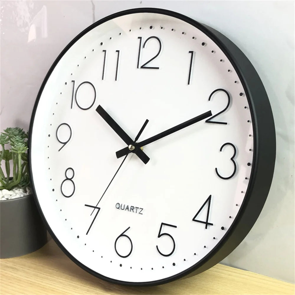 horloge murale moderne rose blanche noire bleue quartz aiguille unique minimaliste salon