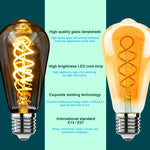 ampoule led filament spiralée vintage or e14 4w 220v g125 g95 t225 a60