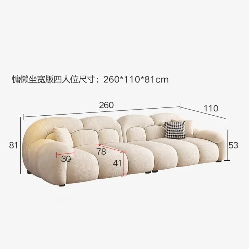canapé moderne beige corduroy coussins décoratifs bois minimaliste salon maison