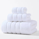 serviettes coton rayées classiques marron blanc gris pliées maison absorption rapide set
