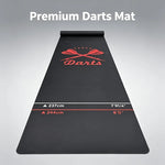 tapis fléchettes darts logo rouge antidérapant polyester moderne noirintérieurextérieur