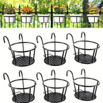supports pots fleurs suspendus métal motif ajouré décoratifs balcon porcheextérieur