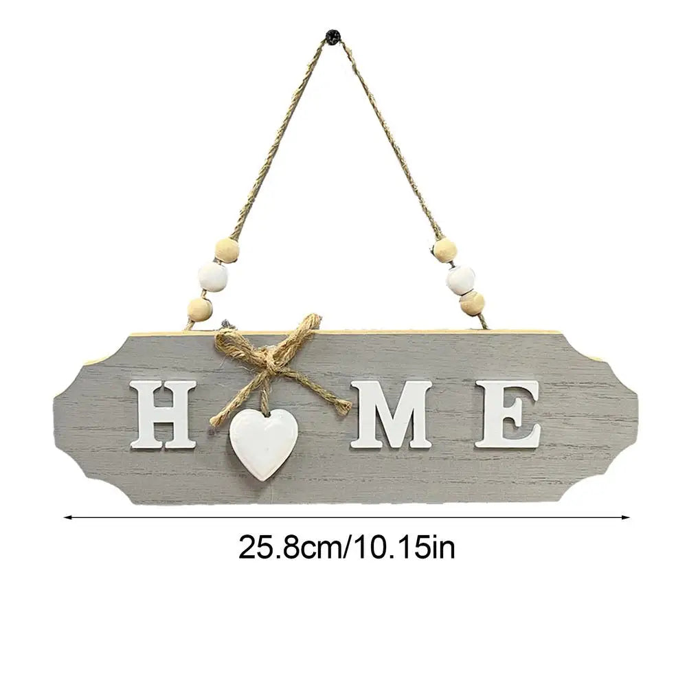 décor maison panneau welcome bois clair rustique lettres relief saisonnier ornement entrée fixe corde