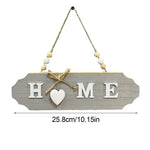 décor maison panneau welcome bois clair rustique lettres relief saisonnier ornement entrée fixe corde