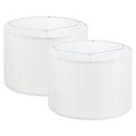 abat jour moderne toile lin blanc clips facile table chevet lampe diamètre 33cm hauteur