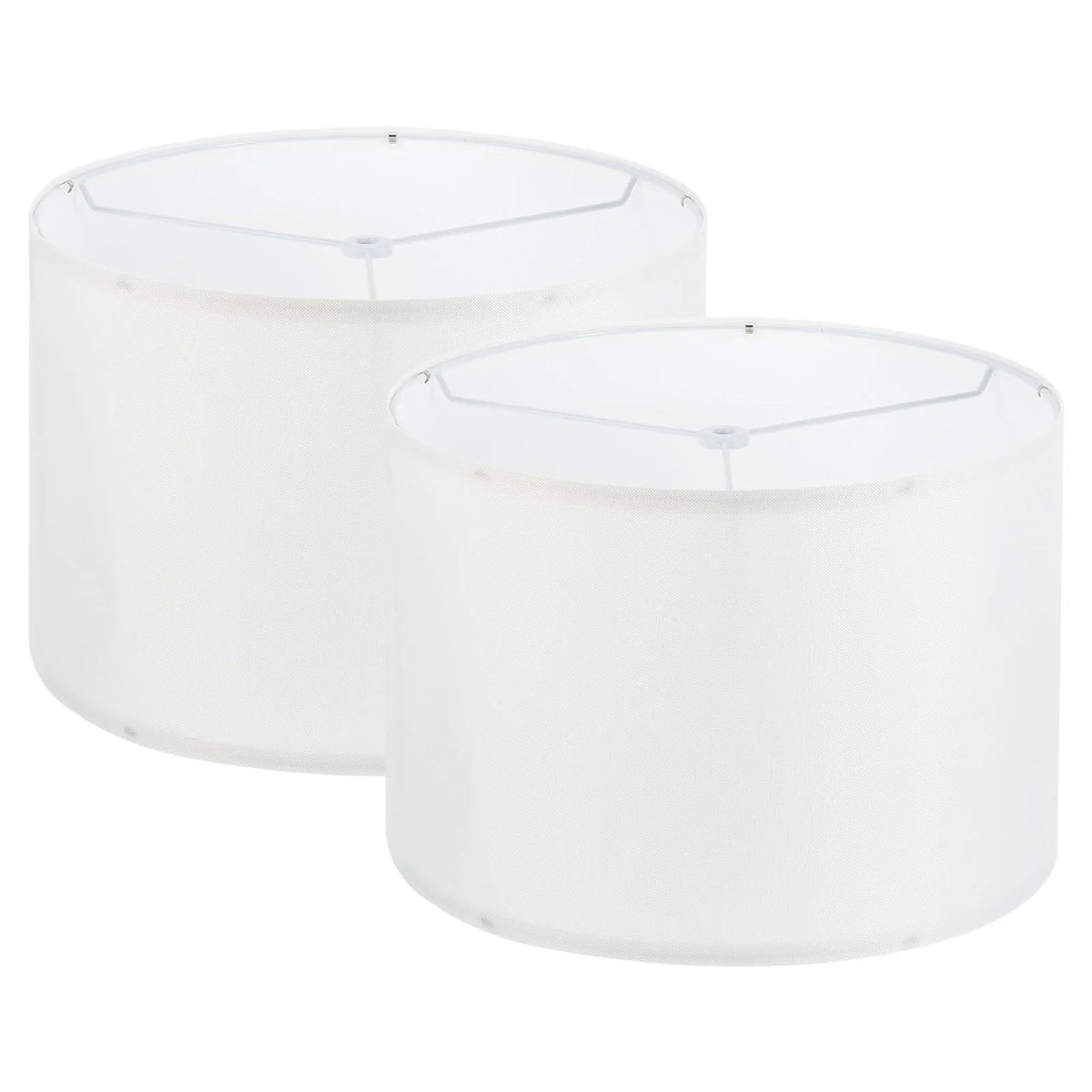 abat jour moderne toile lin blanc clips facile table chevet lampe diamètre 33cm hauteur