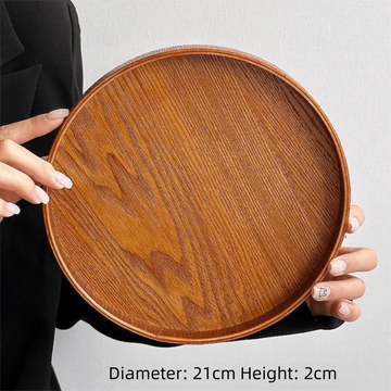 assiettes plates bois marron grain naturel modernes set différentes tailles