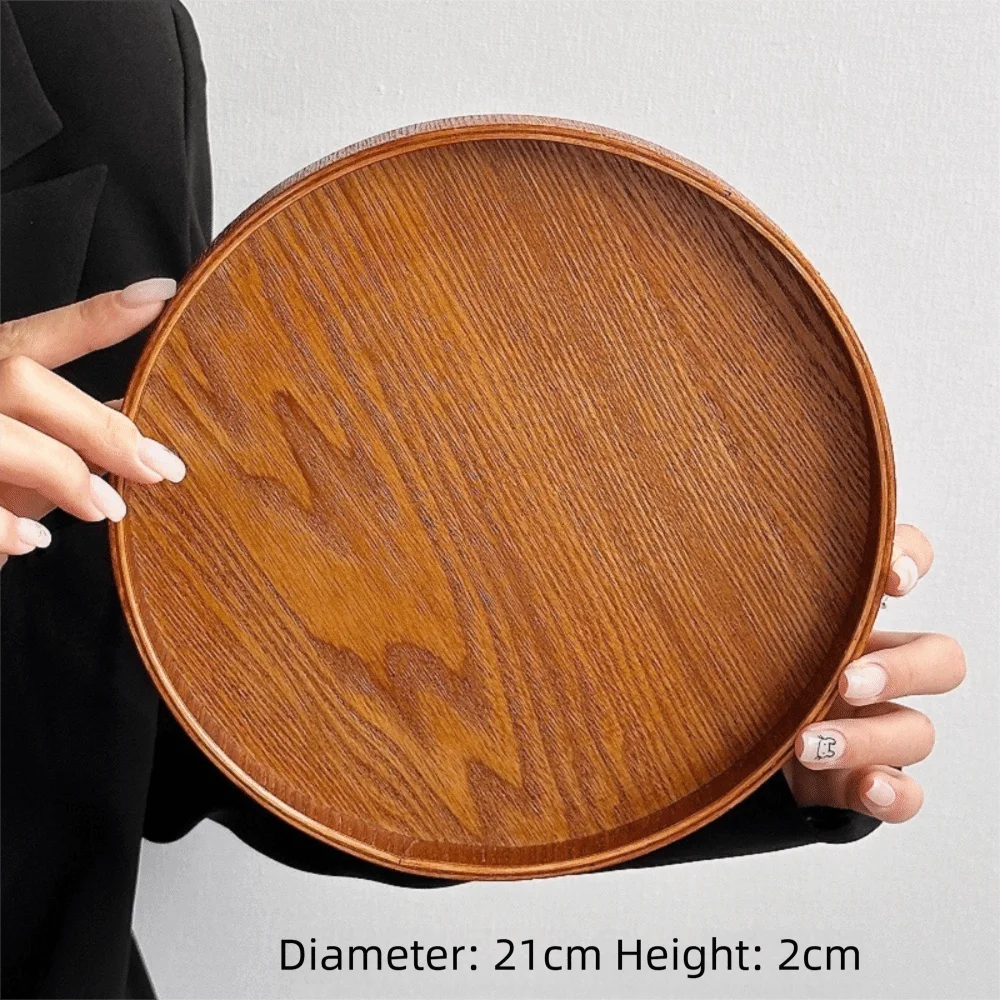 assiettes plates bois marron grain naturel modernes set différentes tailles