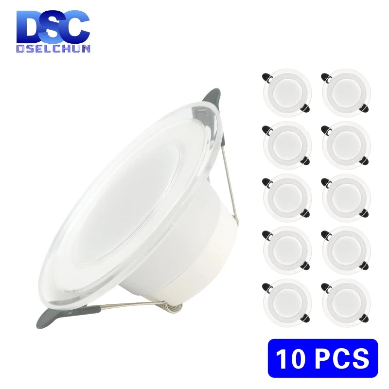 spots led blancs modernes 104mm 63mm 45mm 6w 220v opaques 10 pièces
