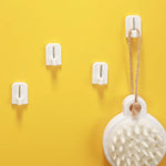 crochets adhésifs blancs plats modernes kit 10 20 pièces utilisation multiple abs autocollants jaunes