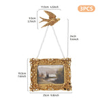 cadre photo or baroque ornements floraux classique moderne rectangle mural gravé