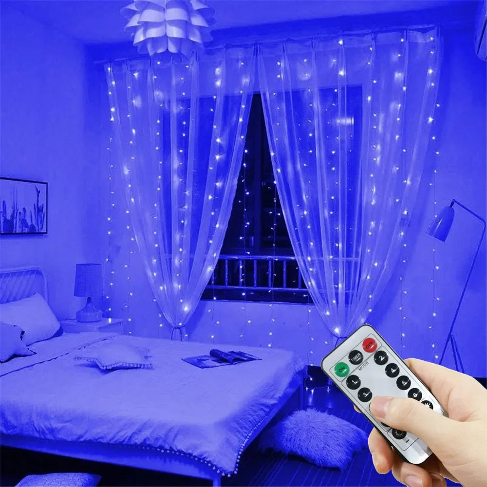 guirlande lumineuse led rose blanche jaune doré 300cm moderne télécommande usb